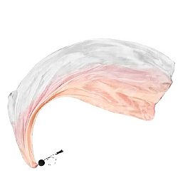 Платок-вуаль для танца с шариком 2,5м х 114 см, персиковый+белый