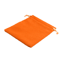 Мешочек замшевый (1) 15х20см, ярко-оранжевый