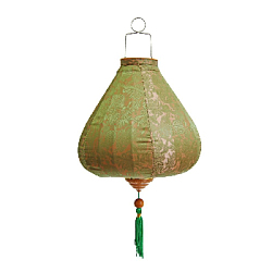 Вьетнамский фонарик 12" Тыква оливковый 820