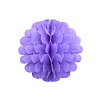 Бумажное украшение Цветочный шар-соты 20 см, сиреневый